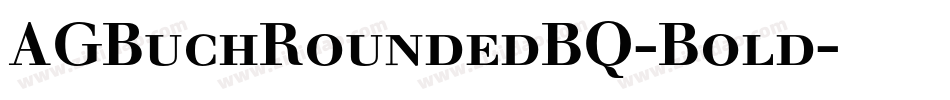 AGBuchRoundedBQ-Bold字体转换