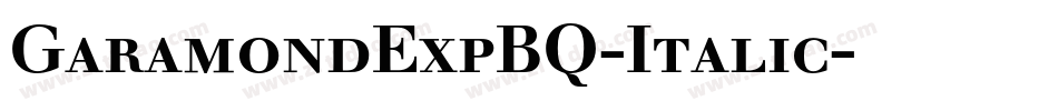 GaramondExpBQ-Italic字体转换