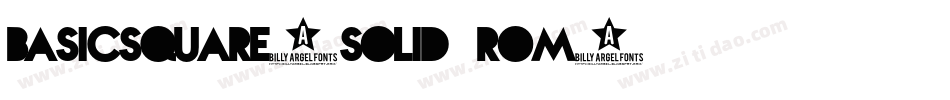 BasicSquare7Solid-Rom6字体转换