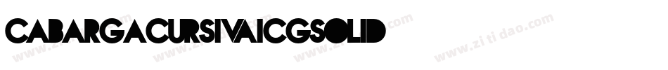 CabargaCursivaICGSolid字体转换
