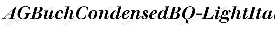 AGBuchCondensedBQ-LightItalic字体转换