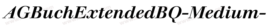AGBuchExtendedBQ-Medium字体转换