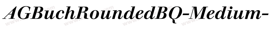 AGBuchRoundedBQ-Medium字体转换