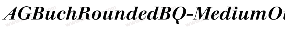 AGBuchRoundedBQ-MediumOutline字体转换