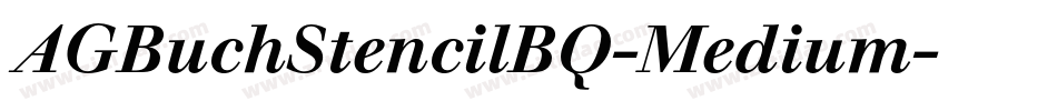 AGBuchStencilBQ-Medium字体转换
