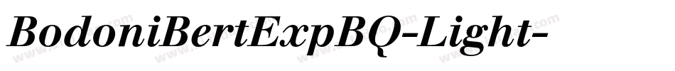 BodoniBertExpBQ-Light字体转换