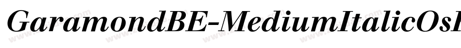 GaramondBE-MediumItalicOsF字体转换