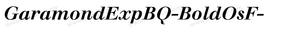 GaramondExpBQ-BoldOsF字体转换