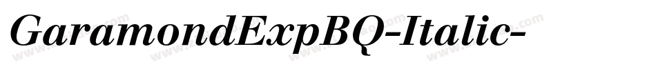 GaramondExpBQ-Italic字体转换