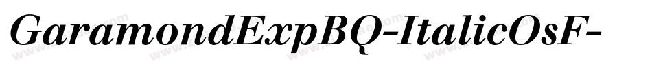 GaramondExpBQ-ItalicOsF字体转换