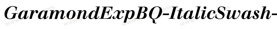 GaramondExpBQ-ItalicSwash字体转换