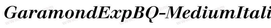 GaramondExpBQ-MediumItalicOsF字体转换