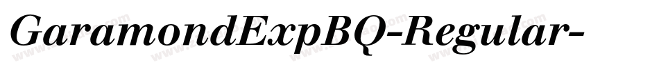 GaramondExpBQ-Regular字体转换