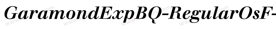 GaramondExpBQ-RegularOsF字体转换