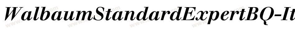 WalbaumStandardExpertBQ-ItalicOsF字体转换