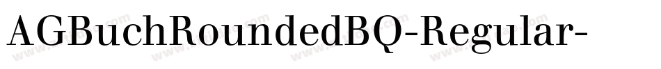 AGBuchRoundedBQ-Regular字体转换