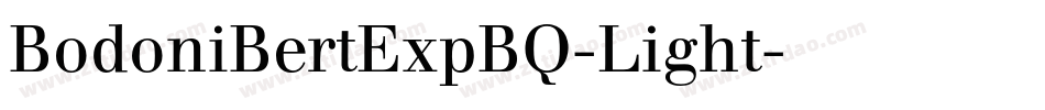 BodoniBertExpBQ-Light字体转换