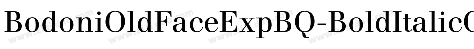 BodoniOldFaceExpBQ-BoldItalicOsF字体转换