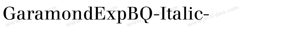 GaramondExpBQ-Italic字体转换
