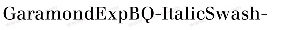 GaramondExpBQ-ItalicSwash字体转换