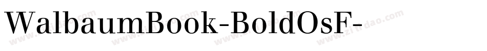 WalbaumBook-BoldOsF字体转换