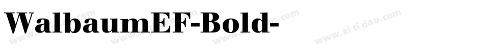 WalbaumEF-Bold字体转换