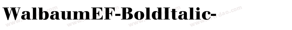 WalbaumEF-BoldItalic字体转换