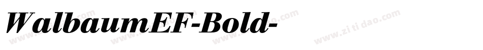 WalbaumEF-Bold字体转换