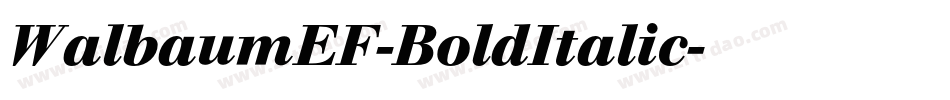 WalbaumEF-BoldItalic字体转换