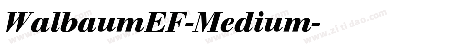 WalbaumEF-Medium字体转换