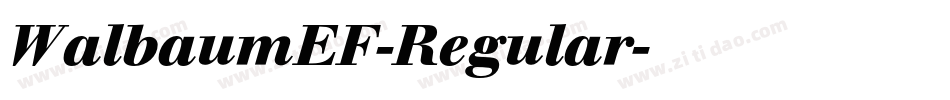 WalbaumEF-Regular字体转换