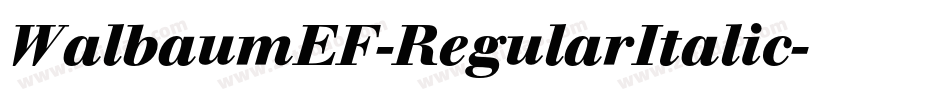WalbaumEF-RegularItalic字体转换