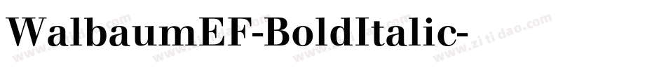 WalbaumEF-BoldItalic字体转换