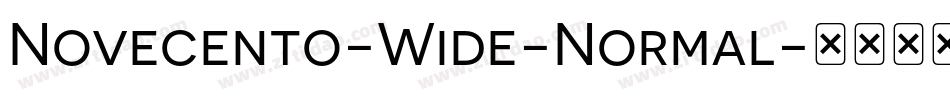 Novecento-Wide-Normal字体转换