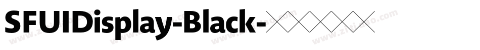 SFUIDisplay-Black字体转换