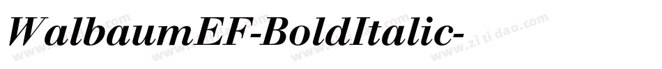 WalbaumEF-BoldItalic字体转换