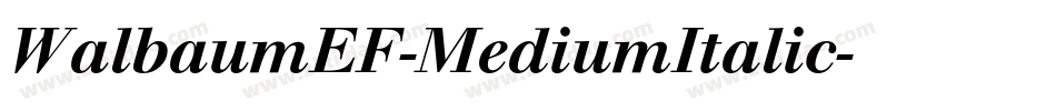WalbaumEF-MediumItalic字体转换
