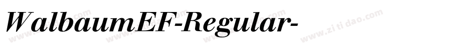 WalbaumEF-Regular字体转换