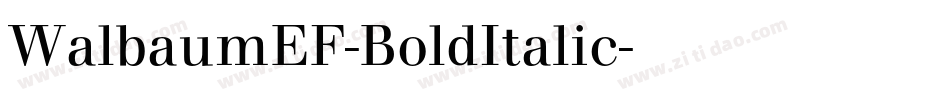 WalbaumEF-BoldItalic字体转换