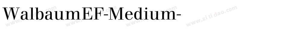 WalbaumEF-Medium字体转换