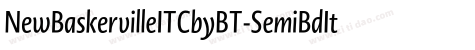 NewBaskervilleITCbyBT-SemiBdIt字体转换