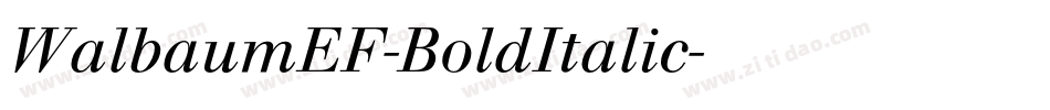 WalbaumEF-BoldItalic字体转换