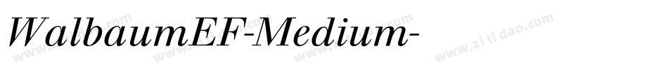 WalbaumEF-Medium字体转换