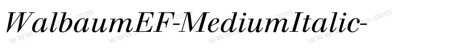 WalbaumEF-MediumItalic字体转换