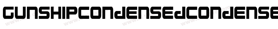 GunshipCondensedCondensed-XOEG字体转换