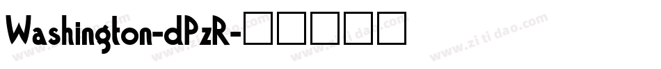 Washington-dPzR字体转换