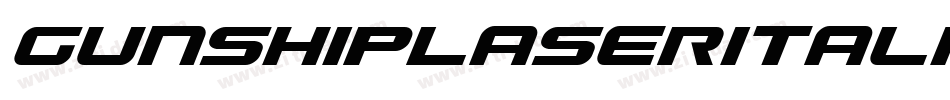 GunshipLaserItalicItalic-2a1o字体转换
