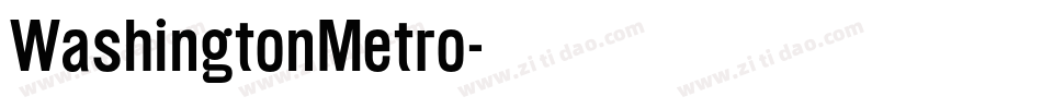 WashingtonMetro字体转换
