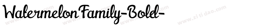 WatermelonFamily-Bold字体转换