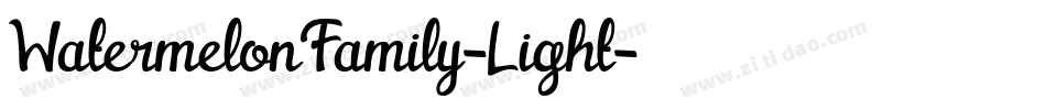 WatermelonFamily-Light字体转换